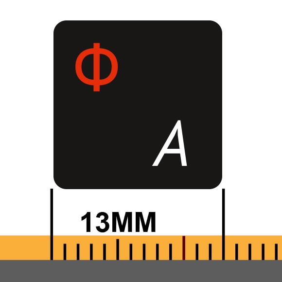 Trilingual Keyboard Stickers Russian, Ukrainian, and Italian Layout