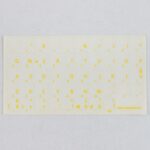 Italian Keyboard Stickers Yellow Letters on Transparent Background11,5x12mm