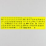 Adesivi Tastiera Italiano Fondo Giallo - per ipovedenti