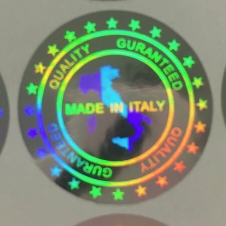 64 holographic adhesive labels "MADE IN ITALY"