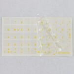Italian Keyboard Stickers Yellow Letters on Transparent Background11,5x12mm
