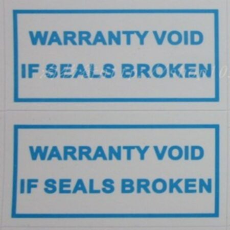 100 adhesive Warranty labels 10x20mm