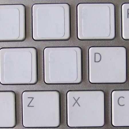 Blank White Keyboard Stickers 12x12mm