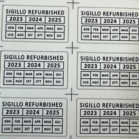 42 tamper-evident and non-removable REFURBISHED stickers