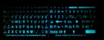 Glow-in-the-dark Italian keyboard stickers Blue letters
