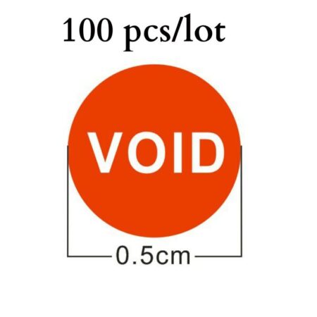 105 ultra-destructible red adhesive labels 5mm VOID