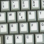 Italian Keyboard Stickers Black Letters on White Background 11,5x12mm
